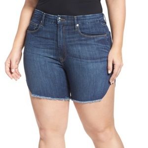 Denim Shorts (High Rise Cut Off Blue)